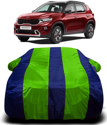 S Shine Max Car Cover For Kia Sonet (With Mirror Pockets)(Multicolor)
