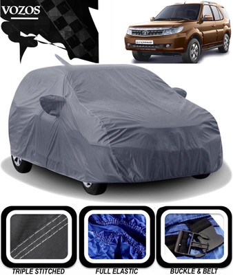 VOZOS Car Cover For Tata Safari Storme (With Mirror Pockets)(Grey)