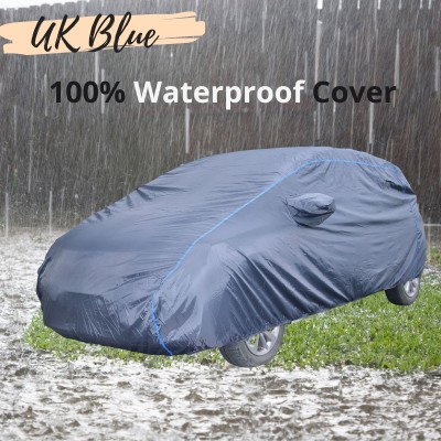 UK Blue Car Cover For Fiat Palio (With Mirror Pockets)(Grey, For 2005 Models)
