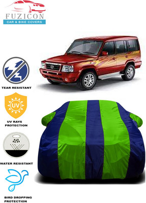 FUZICON Car Cover For Tata Sumo DLX (With Mirror Pockets)(Green, Blue)