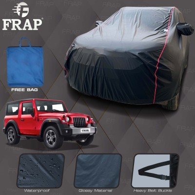 Frap Car Cover For Mahindra Thar, Thar DI 4X2, Thar DI 4X4 (With Mirror Pockets)(Black, Red, For 2021, 2022, 2023, 2024 Models)