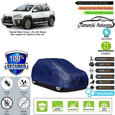 Tamanchi Autocare Car Cover For Toyota Etios Cross 1.4L GD Diesel(Blue)