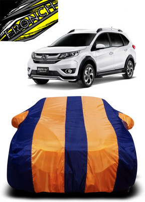 FRONCH Car Cover For Honda BRV (With Mirror Pockets)(Orange, Blue)