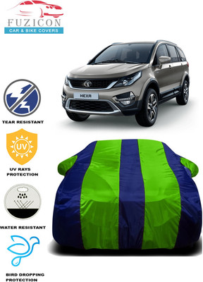 FUZICON Car Cover For Tata Hexa (With Mirror Pockets)(Green, Blue)
