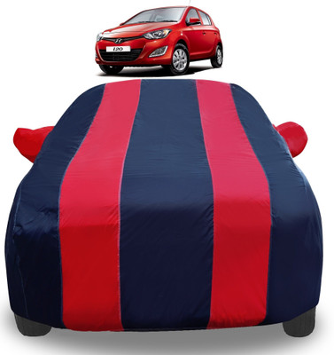 Auto Hub Car Cover For Hyundai i20 (With Mirror Pockets)(Red)