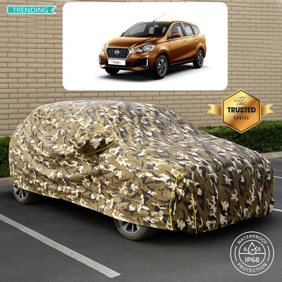 PAGORA Car Cover For Datsun Go Plus A Petrol (With Mirror Pockets)(Yellow, Multicolor)