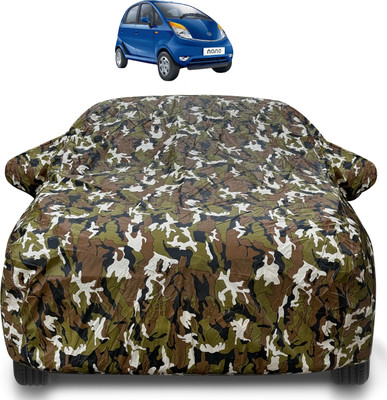 Auto Hub Car Cover For Tata Nano (With Mirror Pockets)(Brown)