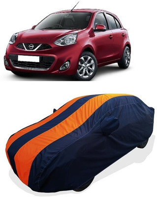 Coxtor Car Cover For Nissan Micra DTHR (With Mirror Pockets)(Orange)