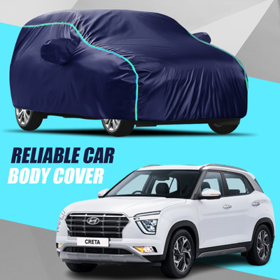 AXLOZ Car Cover For Hyundai Creta (With Mirror Pockets)(Multicolor)