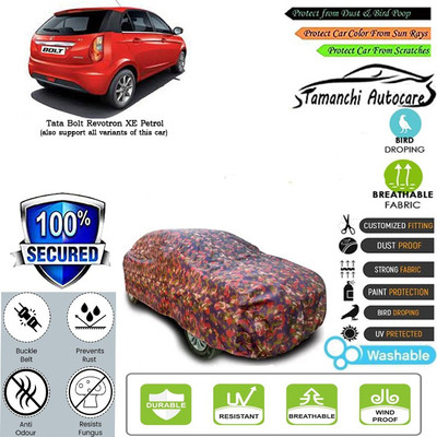 Tamanchi Autocare Car Cover For Tata Bolt Revotron XE Petrol(Multicolor)