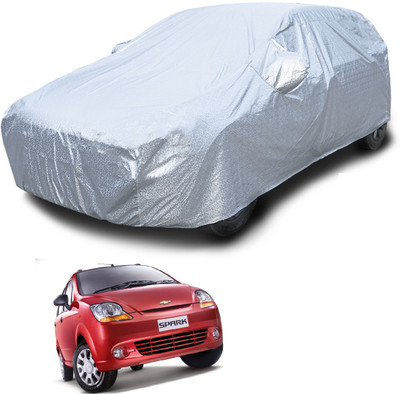Euro Care Car Cover For Chevrolet Spark (With Mirror Pockets)(Silver)