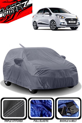 J S R Car Cover For Hyundai Xcent 1.1 CRDi SX Option (With Mirror Pockets)(Grey)