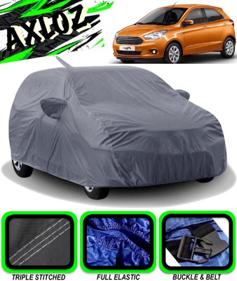 AXLOZ Car Cover For Ford Figo (With Mirror Pockets)(Grey)