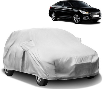 HMS Car Cover For Hyundai Verna (With Mirror Pockets)(Silver)