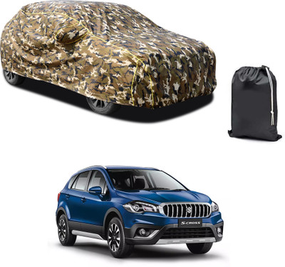 PAGORA Car Cover For Maruti Suzuki S-Cross (With Mirror Pockets)(Yellow, For 2019, 2020, 2021, 2022, 2023 Models)