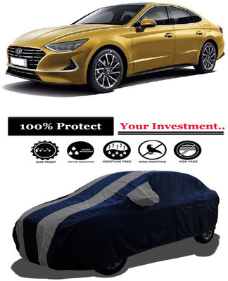 Amexride Car Cover For Hyundai Sonata Gold (With Mirror Pockets)(Grey)