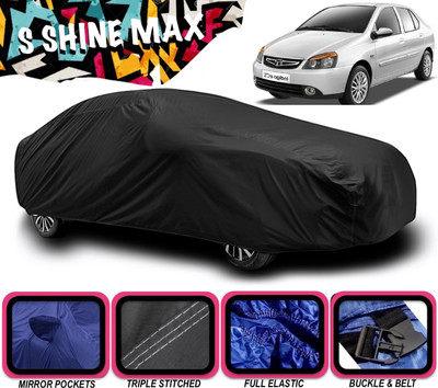 S Shine Max Car Cover For Tata Indigo eCS (With Mirror Pockets)(Black)