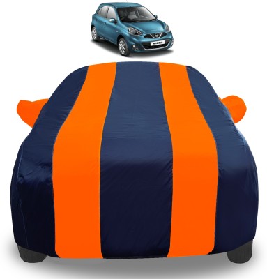 Auto Hub Car Cover For Nissan Micra (With Mirror Pockets)(Orange)