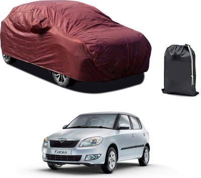 CODOKI Car Cover For Skoda Fabia Scout (With Mirror Pockets)(Maroon)