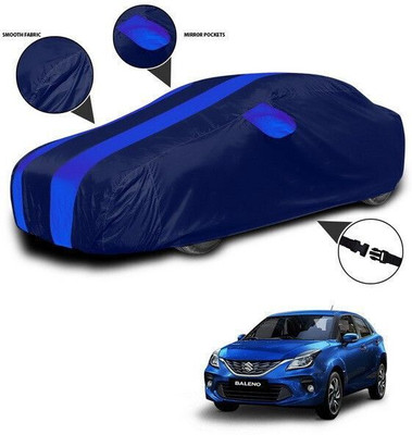 ANTHUB Car Cover For Maruti Suzuki Baleno (With Mirror Pockets)(Blue)