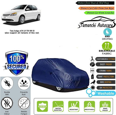 Tamanchi Autocare Car Cover For Tata Indigo eCS LX TDI BS III(Blue)