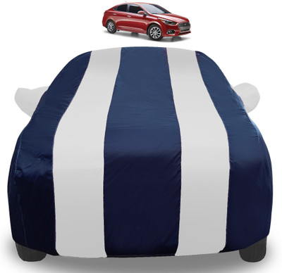 Auto Hub Car Cover For Hyundai Verna (With Mirror Pockets)(Silver)