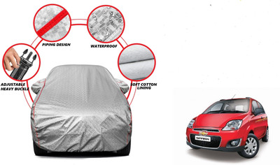 Auto Oprema Car Cover For Chevrolet Spark (With Mirror Pockets)(Silver)