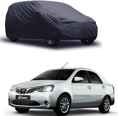 ROYAL AUTO MART Car Cover For Toyota Etios (Without Mirror Pockets)(Grey)
