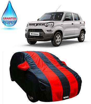 RRZ Car Cover For Maruti Suzuki S-Presso (With Mirror Pockets)(Black, Red, For 2020 Models)