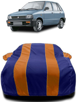Autoprime Car Cover For Maruti 800 Std. LPG (With Mirror Pockets)(Orange, Blue)