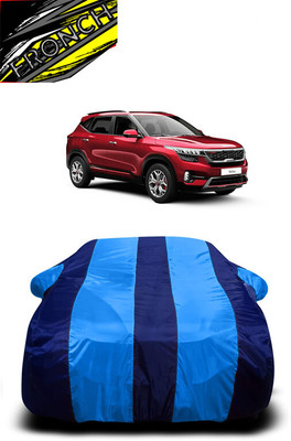 FRONCH Car Cover For Kia Seltos GTX Plus AT 1.5 Diesel (With Mirror Pockets)(Blue)