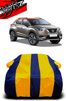 J S R Car Cover For Nissan Kicks (With Mirror Pockets)(Yellow, Blue)