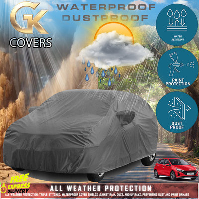 Tamanchi Autocare Car Cover For Hyundai i20 (With Mirror Pockets)(Grey)