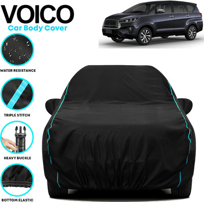VOICO Car Cover For Toyota Innova, Innova 2.0L, Innova 2.5 G (Diesel) 7 Seater, Innova 2.5 G (Diesel) 8 Seater, Innova 2.5 GX (Diesel) 7 Seater, Innova 2.5 GX (Diesel) 8 Seater, Innova 2.5 VX (Diesel) 7 Seater, Innova 2.5 VX (Diesel) 8 Seater, Innova 2.5 ZX Diesel 7 Seater (With Mirror Pockets)(Blac