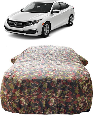 Wegather Car Cover For Honda Civic (With Mirror Pockets)(Red)