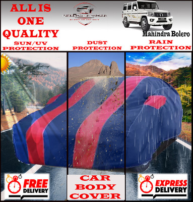 Tamanchi Autocare Car Cover For Mahindra Bolero(Red, Black)