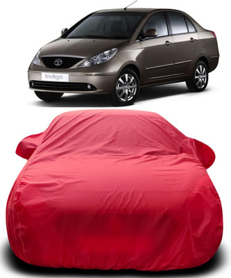 AMVISH Car Cover For Tata Indigo CS (With Mirror Pockets)(Red)