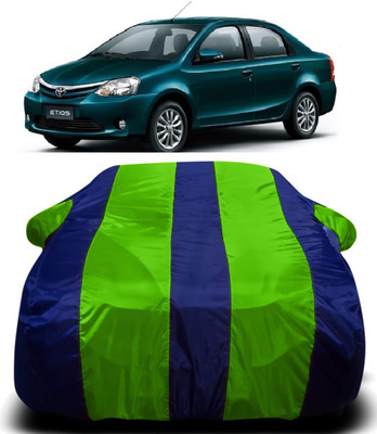 AXLOZ Car Cover For Toyota Etios (With Mirror Pockets)(Multicolor)