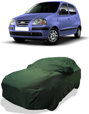 Coxtor Car Cover For Hyundai Santro Xing GLS LPG (With Mirror Pockets)(Green)