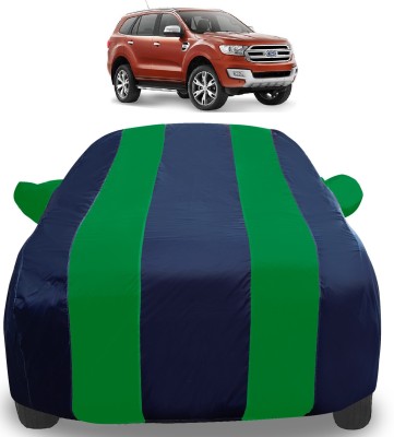 Auto Hub Car Cover For Ford Endeavour (With Mirror Pockets)(Green)