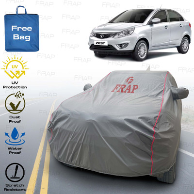 Frap Car Cover For Tata Zest, Zest Premio Diesel, Zest Quadrajet 1.3 XM, Zest Revotron 1.2T XE (With Mirror Pockets)(Grey, Red)