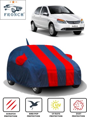 FRONCH Car Cover For Tata Indica eV2, Indica (With Mirror Pockets)(Red, Blue)