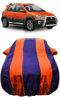 Wegather Car Cover For Toyota Etios Cross 1.5L V Petrol (With Mirror Pockets)(Orange)