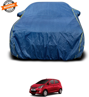 PAGORA Car Cover For Hyundai Eon (With Mirror Pockets)(Blue)