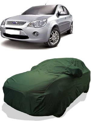 QLAX Car Cover For Hyundai Fiesta Classic (With Mirror Pockets)(Green)