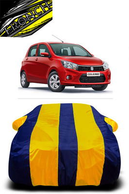 FRONCH Car Cover For Maruti Suzuki Celerio (With Mirror Pockets)(Yellow, Blue)