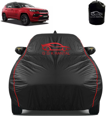 G G K RANTAL Car Cover For Jeep Compass (With Mirror Pockets)(Black)