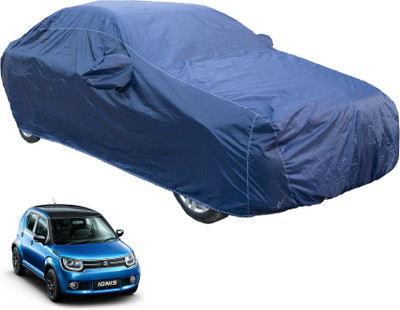 Auto Hub Car Cover For Maruti Ignis (With Mirror Pockets)(Blue)