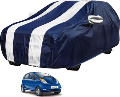 Auto Hub Car Cover For Tata Nano (Without Mirror Pockets)(Black, White)
