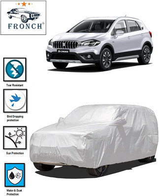 FRONCH Car Cover For Maruti Suzuki S-Cross (With Mirror Pockets)(Silver)